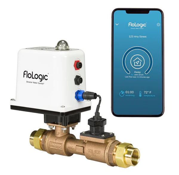 FloLogic 2" Whole Property Leak Detection and Auto Water Shutoff System FLS_G2